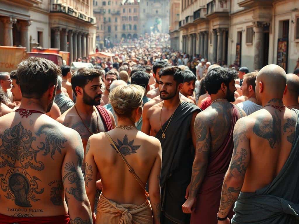 social class and tattoos in Rome