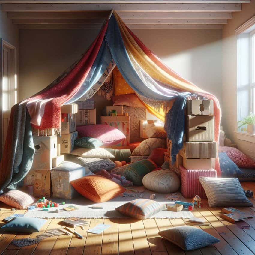featured creative kids fort building