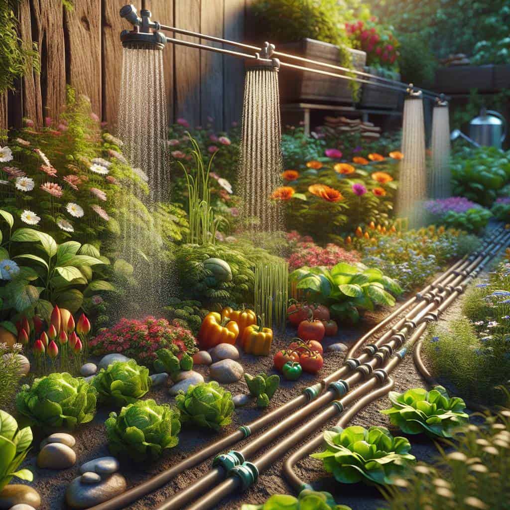 Discover Eco-Friendly Water-Saving Gardening Techniques That Thrive 2 Water-saving gardening techniques in eco-friendly garden.