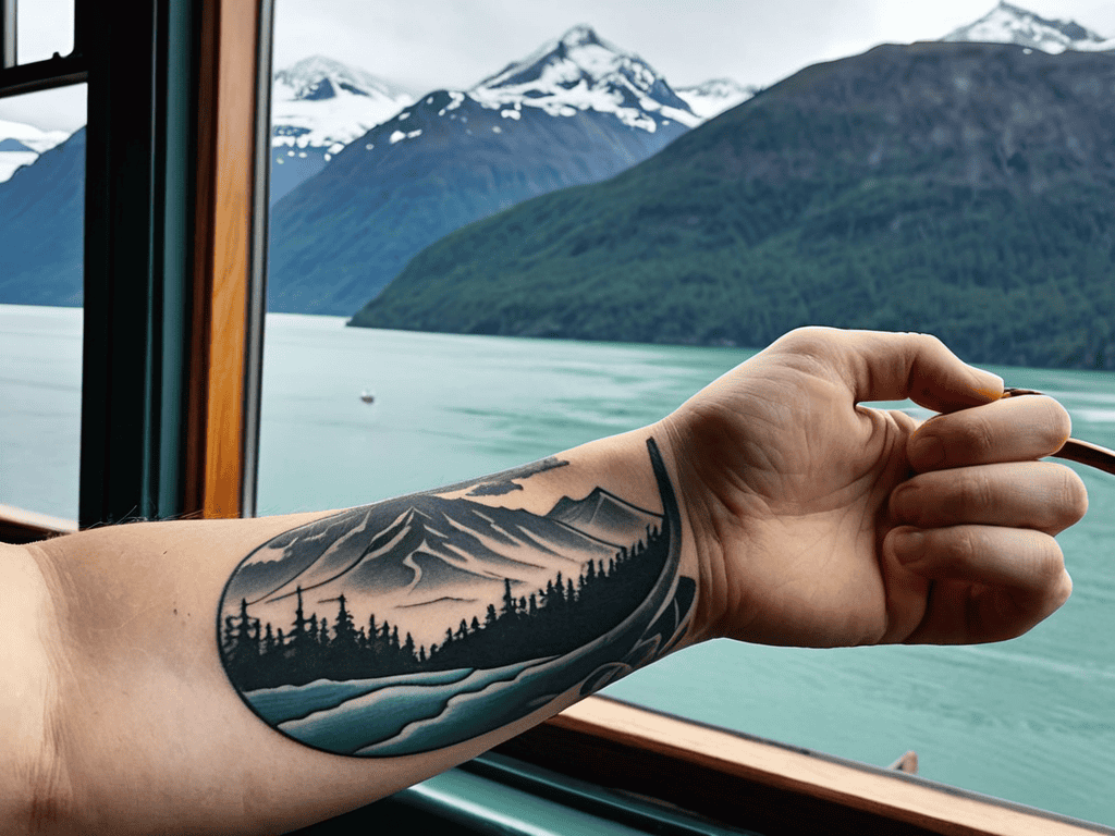 Ferry to Alaska landscape