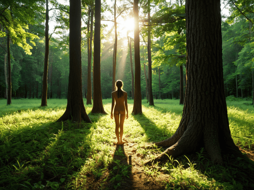 Earthing and Grounding barefoot outdoors