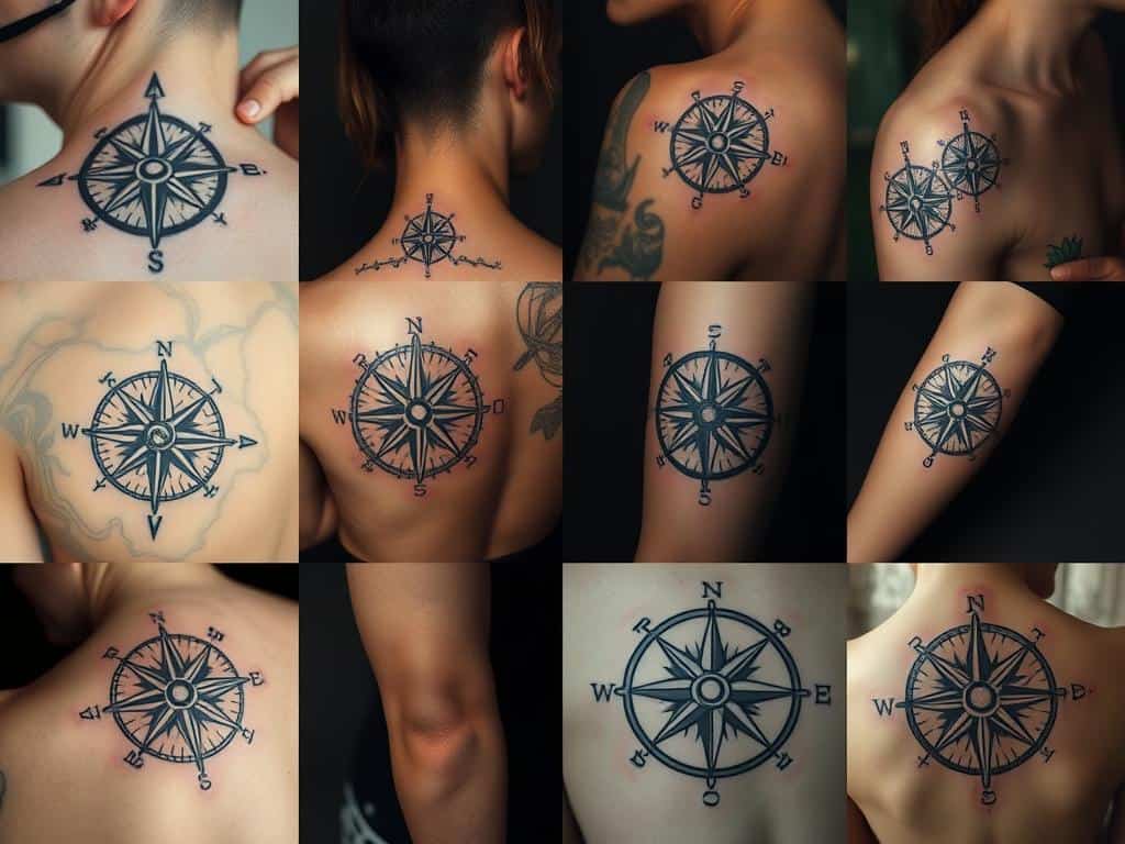 unique compass tattoo ideas