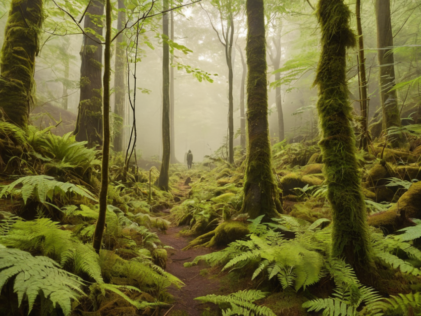 Silent Forest Bathing therapy outdoors