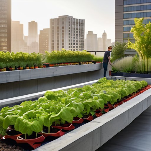 Urban gardening food security thriving green concrete