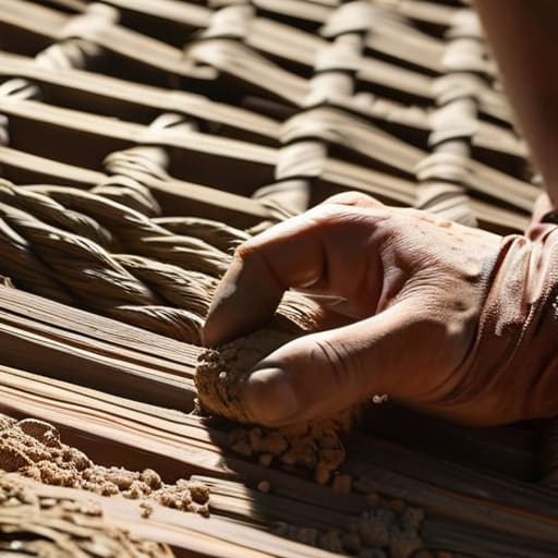 Traditional Wattle and Daub building methods.