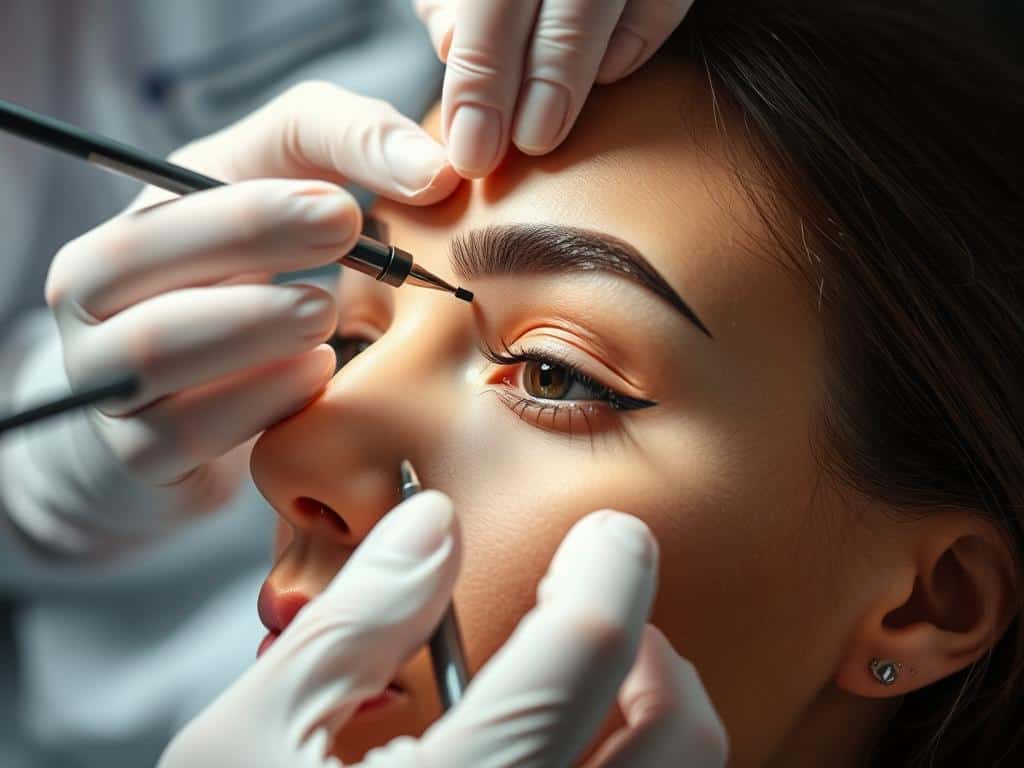 Eyebrow tattoo procedure