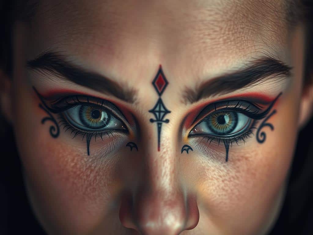Symbolic tattoos featuring eye designs