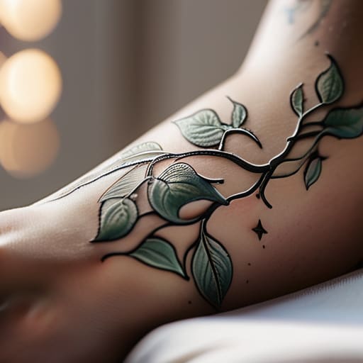 Choosing meaningful symbols for custom fine line tattoos.